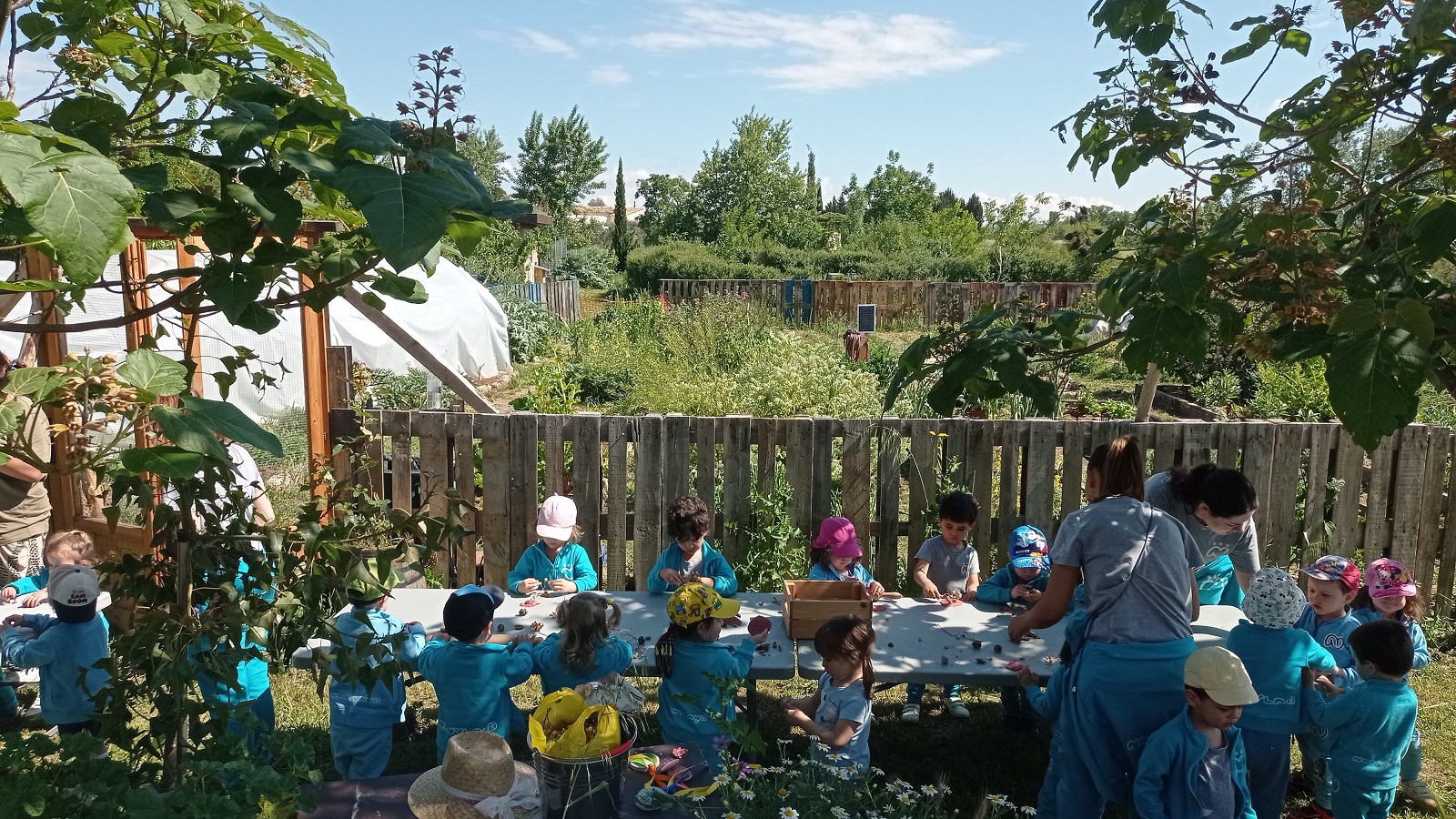 Niñas y niños en Torre Escribana